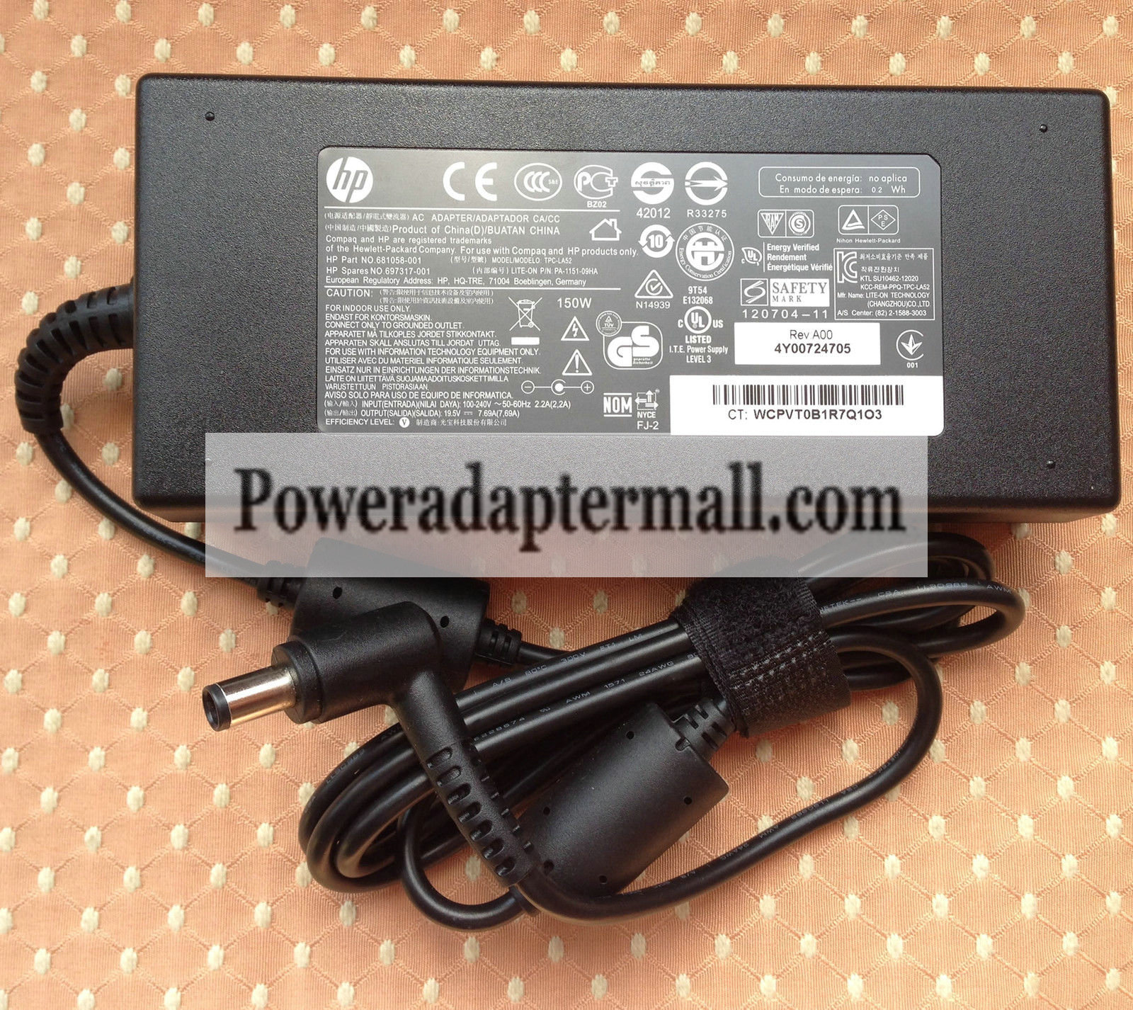 19.5V 7.69A HP Compaq Pro 4300 Series All-in-one PC AC Adapter